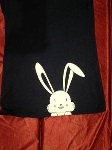 Cute Bunny Navy T-Shirt