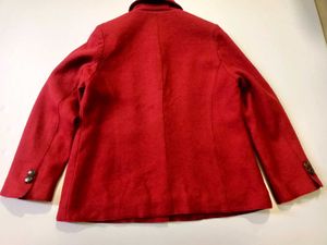 Premium Chic Red Textured Jacket Women Blazer
