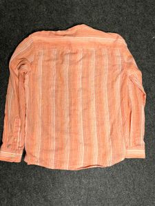 Y2K Chinese neck striped full sleeve shirt