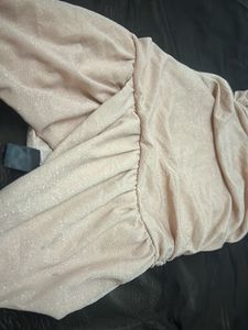 Shimmery Ruched Bodycon Dress