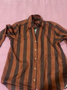 Striped Button-Up Shirt