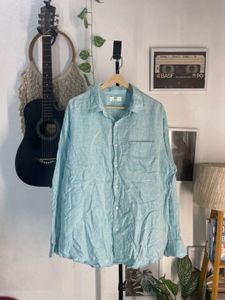 Uniqlo Light Blue Linen Shirt