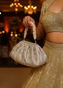 Sparkling Floral Clutch Bag