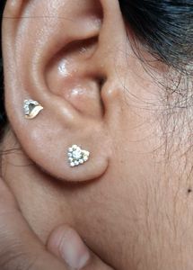 Heart Shaped Stud Earrings gold 22crt