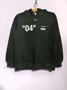 Off-White Style Black Hoodie
