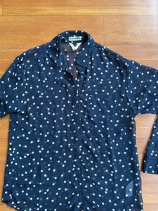 Chic Polka Dot Sheer Button-Up Blouse