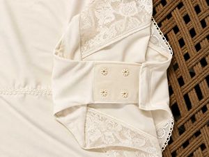 Cream Lace Trim Bodysuit New