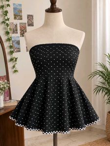 Chic Black & White Polka Dot Dress