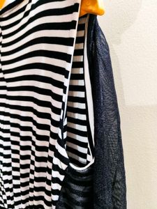 Striped Maxi Dress with Shrug