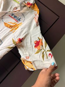 Fun Fruit Print Short Sleeve Shirt
