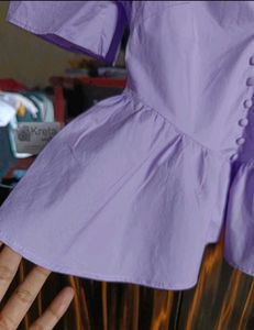 Cute Lavender Peplum Top