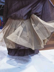 Elegant Brown Maxi Dress with dupatta