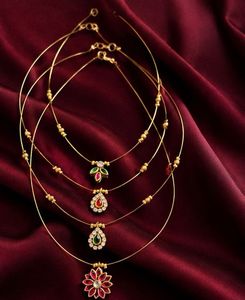 Handmade Invisible Elegant Gold Necklace Set combo