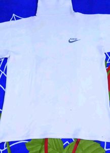 Nike White Turtleneck T-Shirt