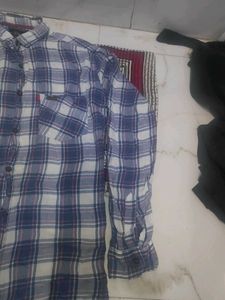 Men's Blue Plaid Flannel Shirt