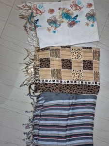 Set of 3 Beautiful Printed Cotton Scarves