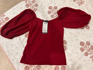 Maroon Red Top -party Wear