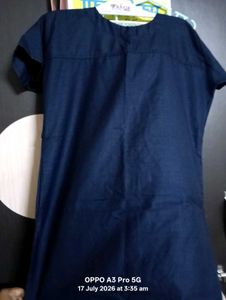 Stylish Navy Blue Embroidered Kurta
