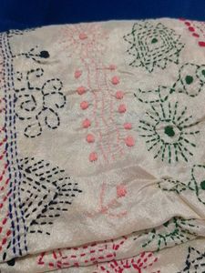 Embroidered Silk Saree