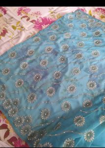 Party wear embellished saree