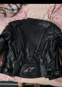 Alpinestars Black Leather Motorcycle Jacket