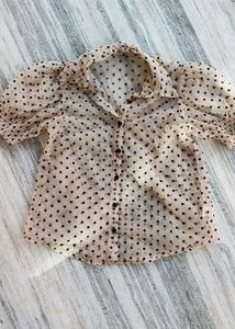 Polka Dot Sheer Top