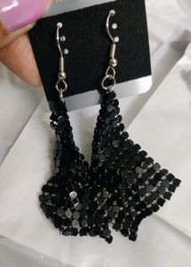 Black Party Wear - CHAIN PATTERN | High Quality Earrings
