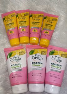 Pure Origin Korean Vitamin C Face Wash &amp; Sunscreen