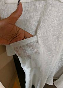 White Sheer Longline shrug