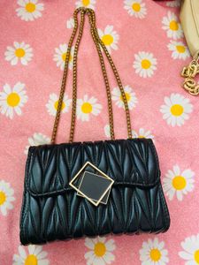 Chic Quilted Black Chain Bag