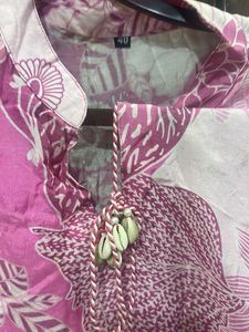 Bohemian Pink Floral Print Kurta