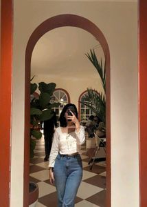 White Textured Crop Top