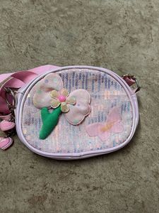 Cute Pink Sequin Sling Bag