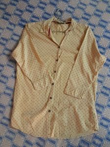 Cream Colour Printed Shirt