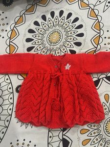 Red Knitted Baby Cardigan
