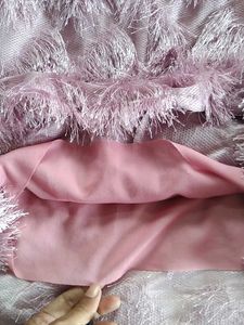 🌷Pink Fluffy Zigzag Dress🌷