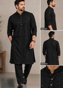 Sparkling Black Kurta