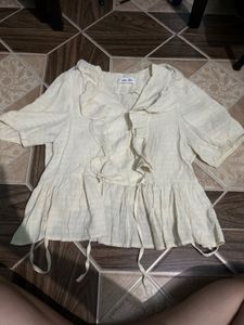 cute cream top