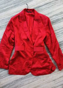 Red Blazer with shoulder pads