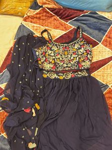 Elegant Navy Blue Lehenga Choli Set
