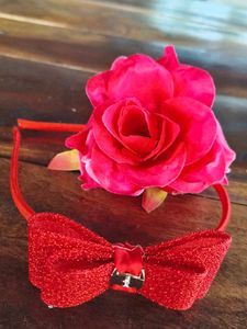 Sparkly Red Bow Headband