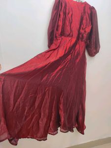 Elegant Maroon Ethnic Gown with beautifull duppatt