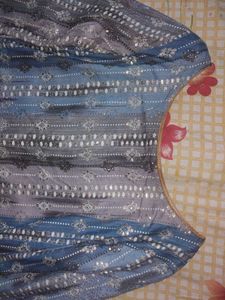 Beautiful Printed Kurta with Embellishments