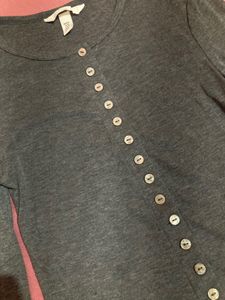 H&amp;m Button-Up Long Sleeve Top