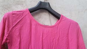 Pink Embroidered Long Kurta