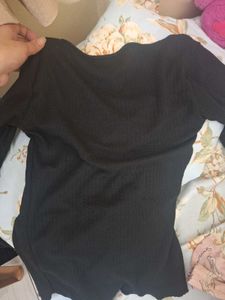 Cute Black Peplum Top
