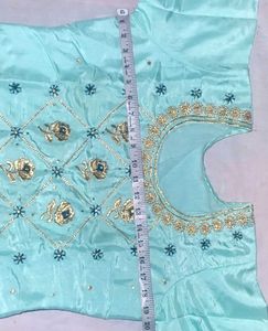 Sky Blue Embroidered Kurti with Matching Pant | El
