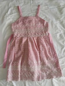 Pink Chikankari 3 pcs Kurta Set with Palazzo