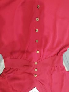 Chic Red Button-Down Midi Dress
