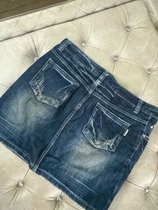 Classic Blue Denim Mini Skirt